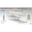 Takom 1/700 Scale SMS Derfflinger & Lutzow 1916 & Zeppelin Q Airship Model Kit