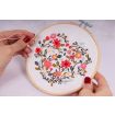 Trimits Floral Heart Embroidery Hoop Kit