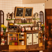 Rolife Holiday Café 3D Wooden DIY Miniature House Book Nook