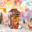 Rolife Christmas Indoor Scene 3D Wooden DIY Miniature House Book Nook
