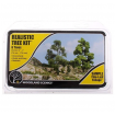 Medium Green Realistic Trees Kit Pack of 6