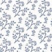 Julia Blue on White Wallpaper for 12th Scale Dolls House