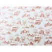 Toile de Jouy Raspberry Wallpaper for 12th Scale Dolls House