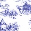 Toile de Jouy Blue Wallpaper for 12th Scale Dolls House