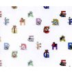 Pastel Alphabety Wallpaper 420 x 297mm for 12th Scale Dolls House