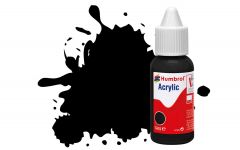 Humbrol Acrylic Dropper Bottles 14ml - Matt - Black
