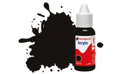 Humbrol Acrylic Dropper Bottles 14ml - Satin - Black