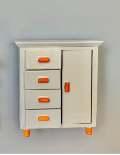 Dolls House Orange Wardrobe