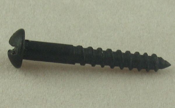 Steel Roundhead Screws - Japanned - 12 x 2"