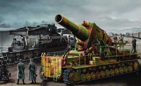 Trumpeter 1/35 Scale Morser Karl-Gerat Rail Gun Morta Model Kit