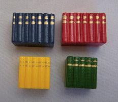 Books x 4 Blocks for 12th Scale Dolls House