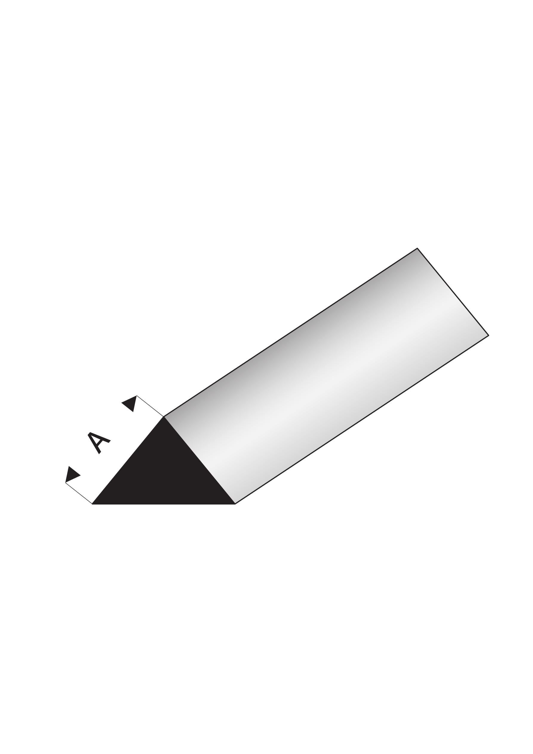 Super Styrene 90 degree Triangle Rod