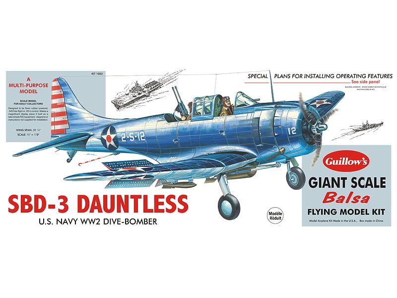 Guillows 1/16 Scale Douglas SBD-3 Dauntless Balsa Model Kit