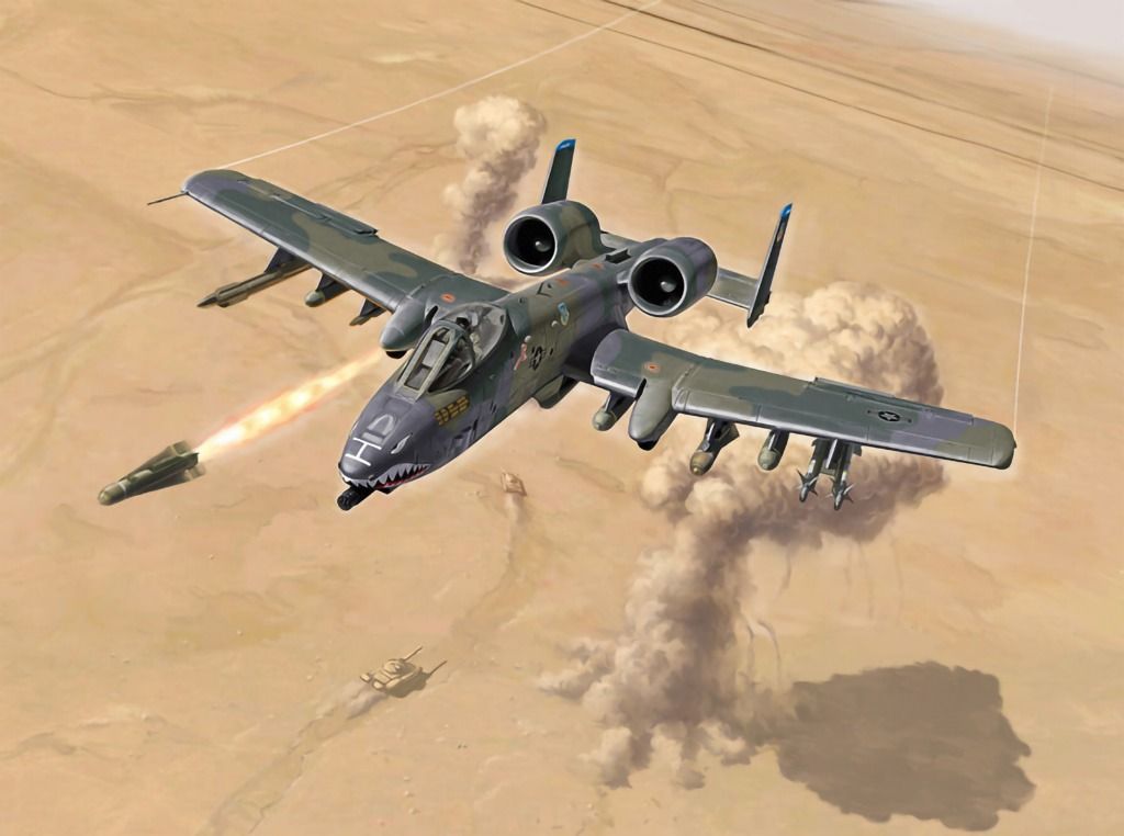 Italeri 1/72 Scale Fairchild A-10A C Thunderbolt II Gulf War Model Kit