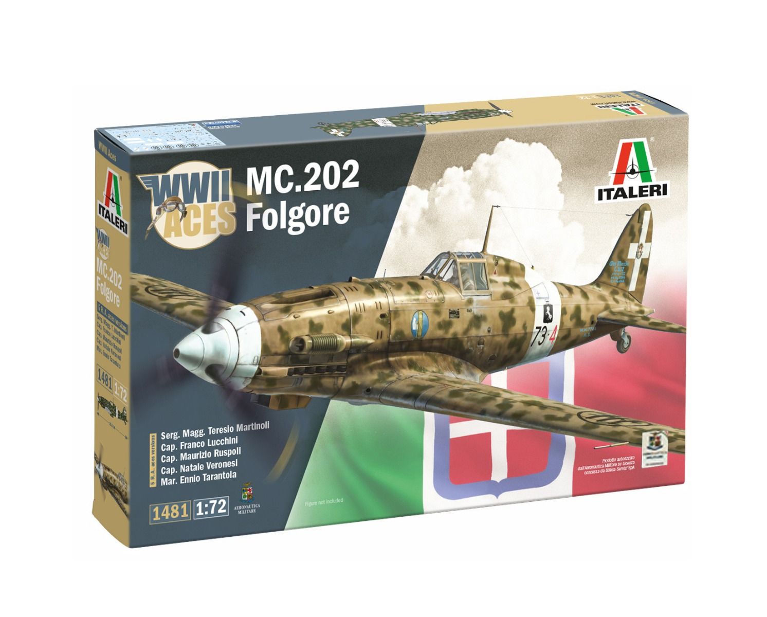 Italeri 1/72 Scale MC.202 Folgore Aces Model Kit