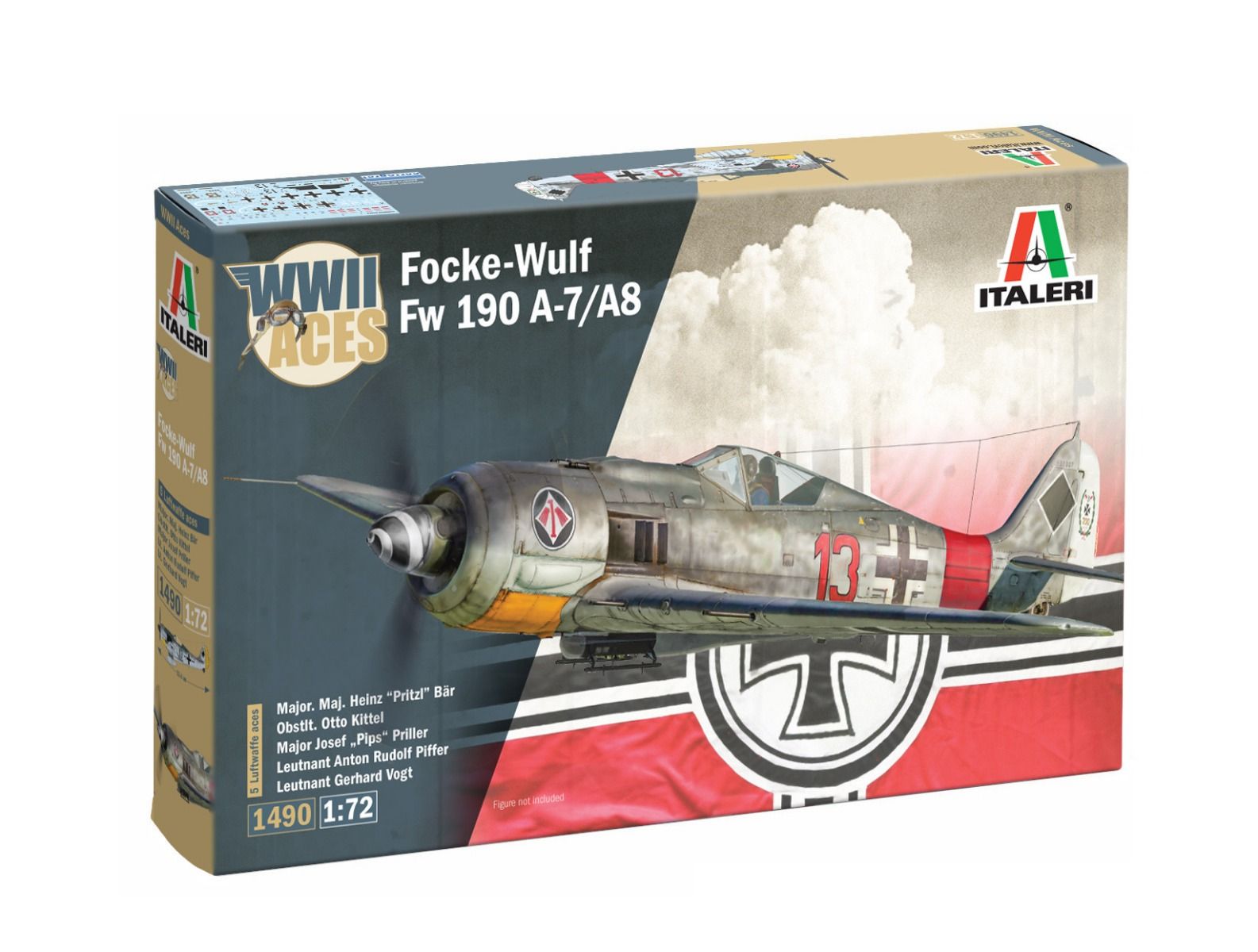 Italeri 1/72 Scale Focke-Wulf Fw 190 A-8/F Aces Model Kit
