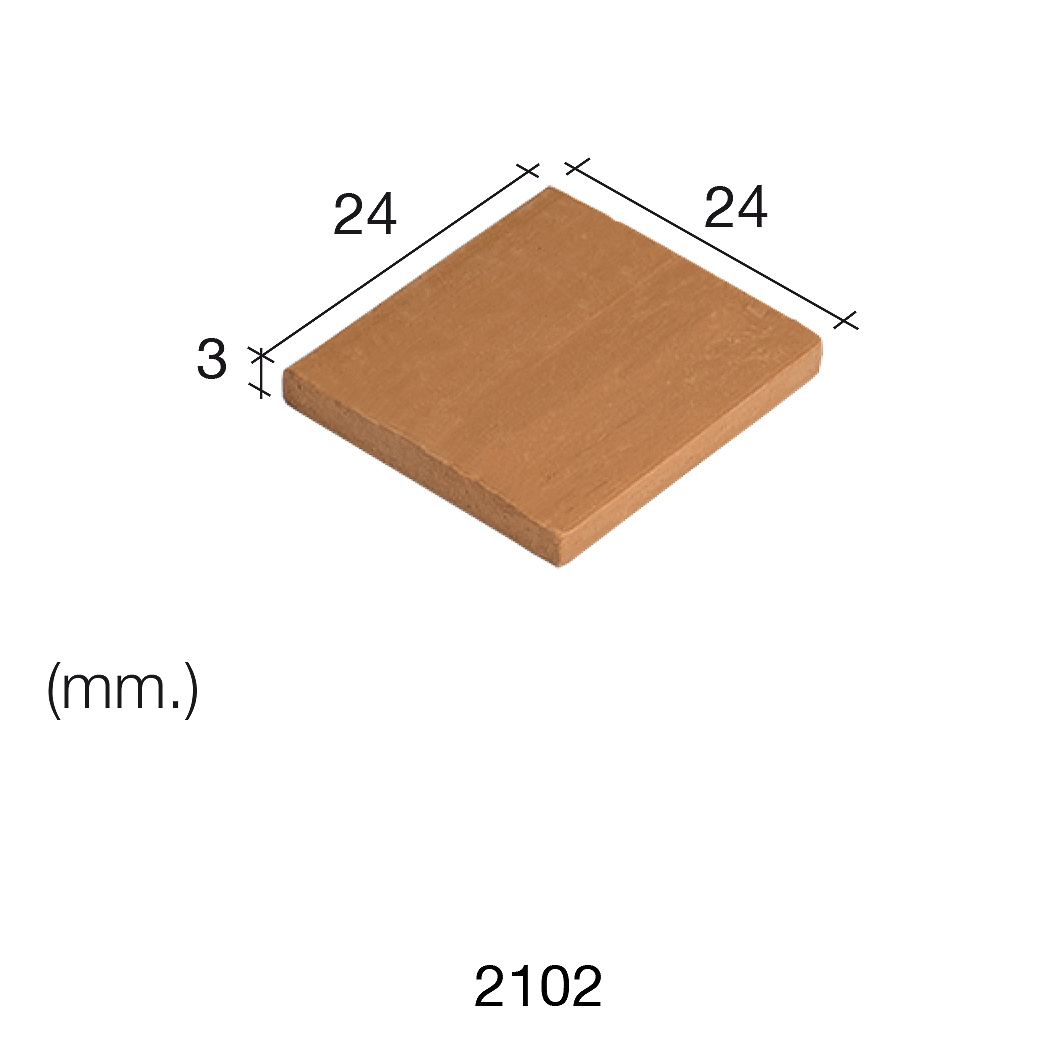 Aedes Ars Red Tile 24 x 24 x 3 (Pack of 25 Tiles)