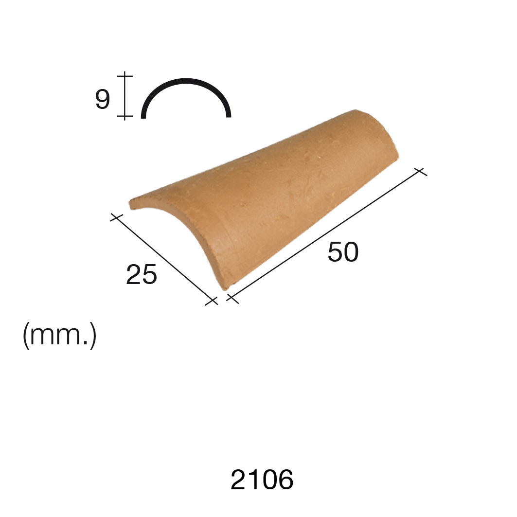 Aedes Ars Arabian Red Roof Tile 25 x 50 x 9 (Pack of 25 Tiles)