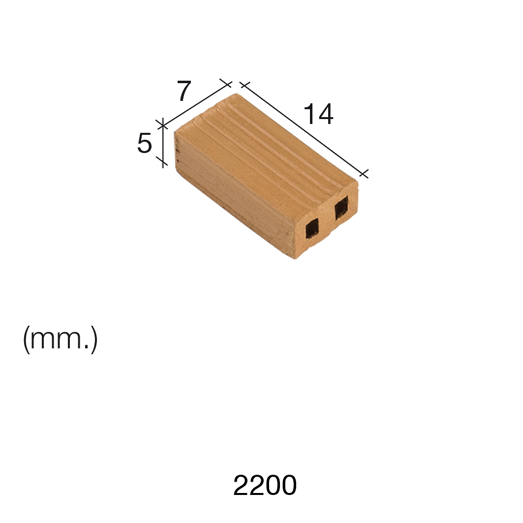 Aedes Ars Red Brick 7 x 14 x 5 (Pack of 150 Bricks)