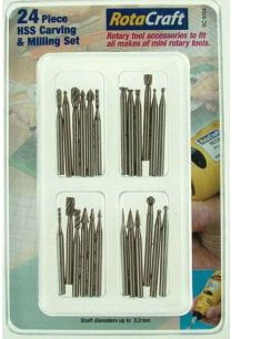 Rotacraft 24 piece HSS Carving and Milling Set