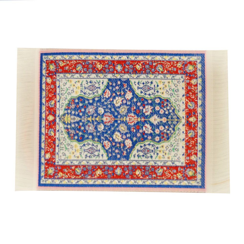 Small Blue Cressida Rug for 12th Scale Dolls House