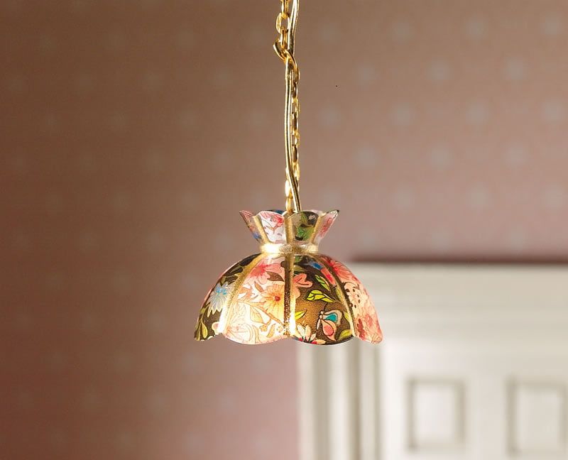 12V Hanging Tiffany Style Light for 12th Scale Dolls House
