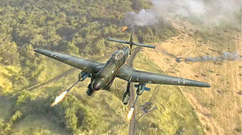 Italeri 1/48 Scale Junker Ju-87 G-1 Stuka Kanonenvogel Model Kit