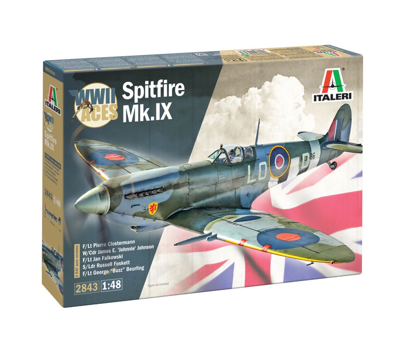 Italeri 1/48 Scale Spitfire Mk. IX Aces Model Kit