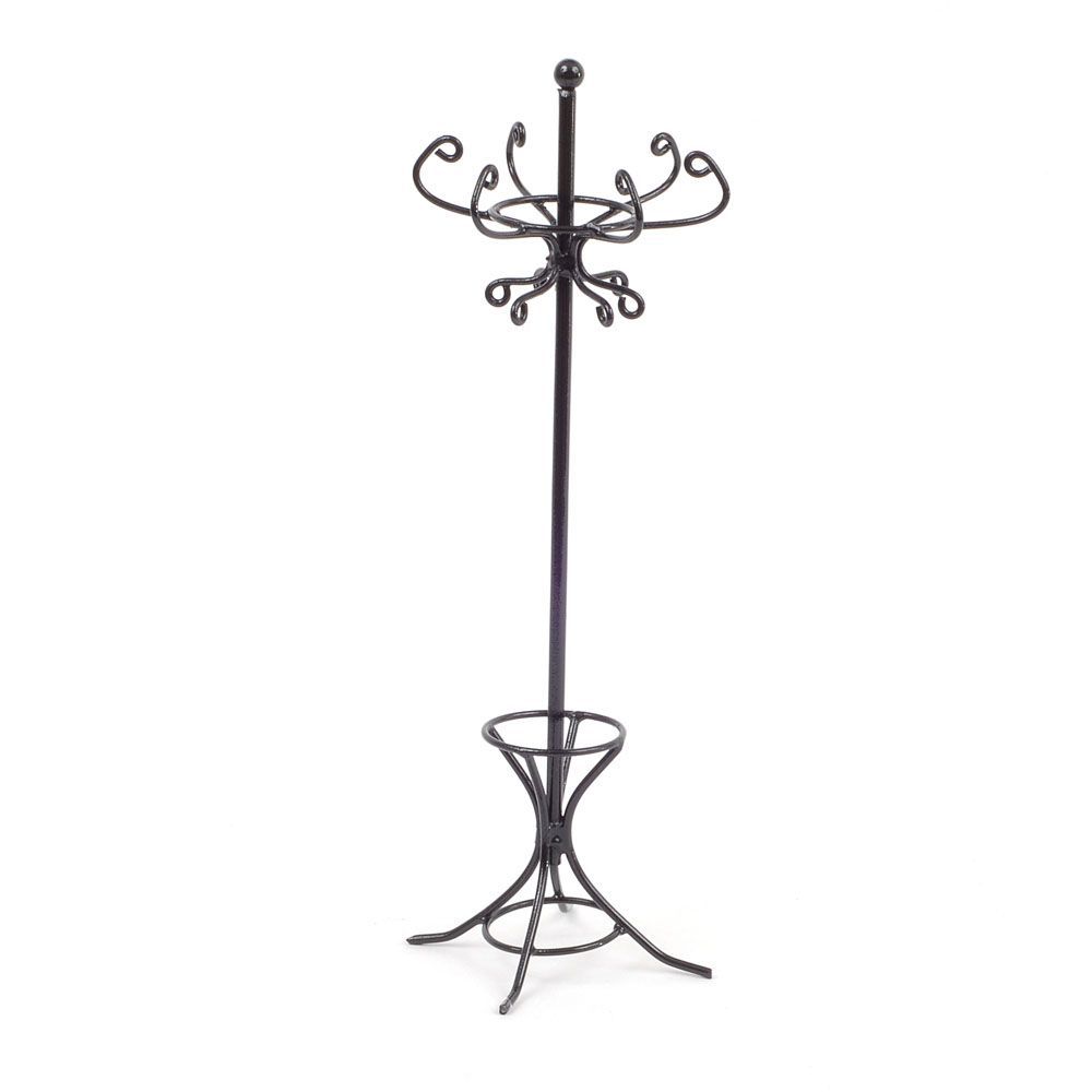 Black Coat Stand for 12th Scale Dolls House