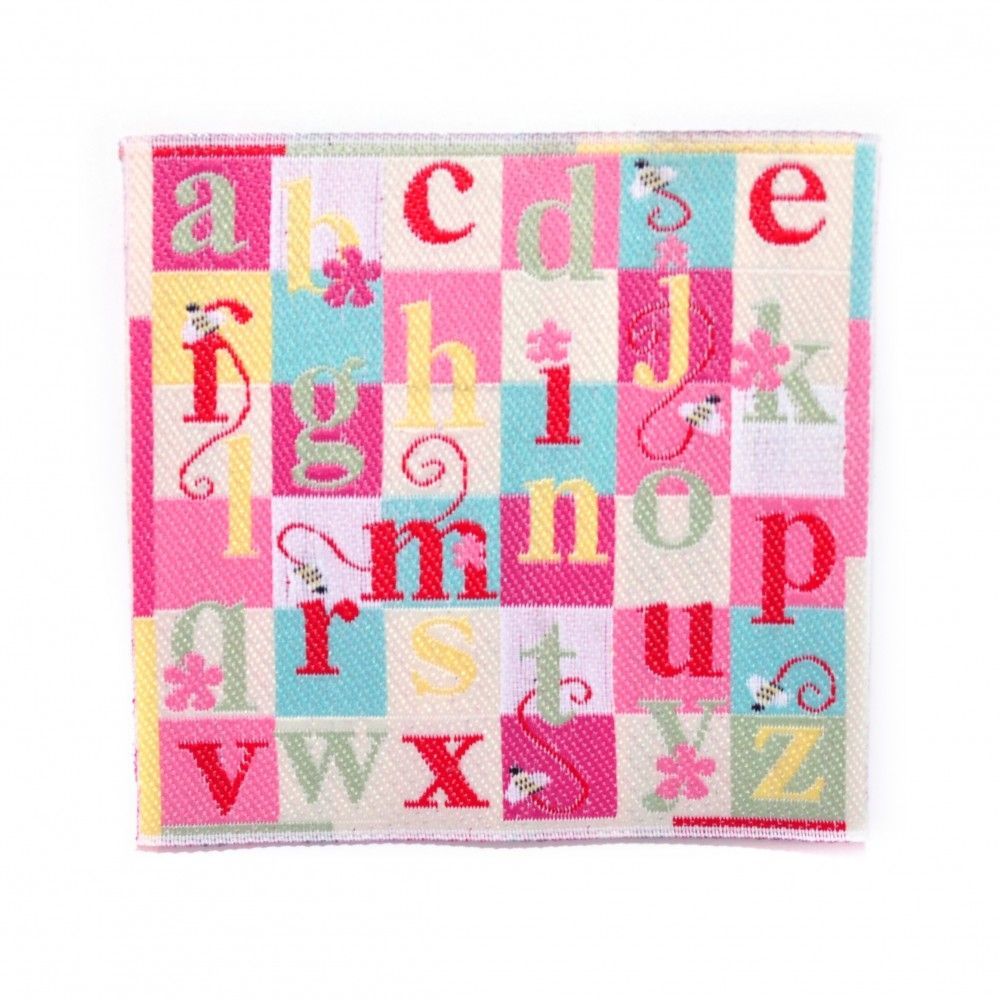 Pink Alphabet Rug for 12th Scale Dolls House