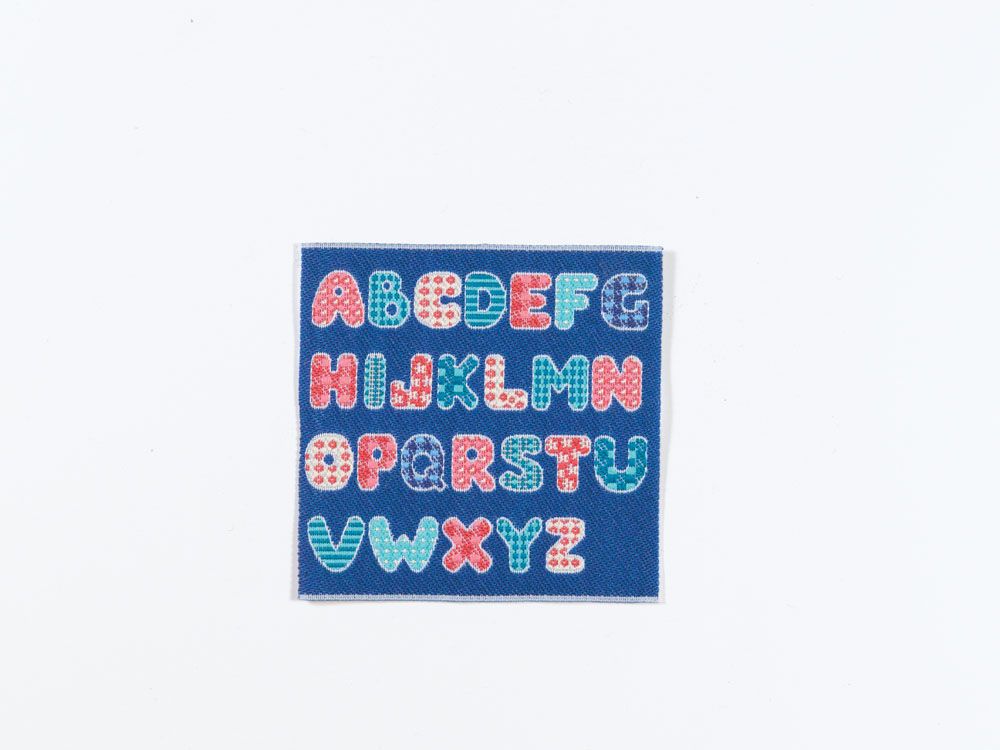 Colourful Blue Alphabet Rug for 12th Scale Dolls House