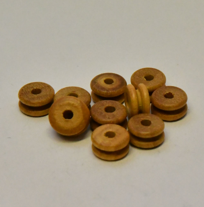 3.5mm Wooden Pulleys (10)