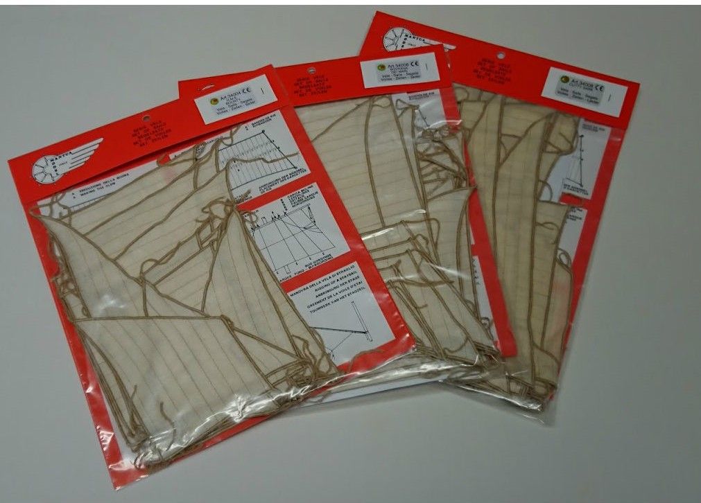 Pre-made & Stitched Sail Set Mantua President English Frigate Kit