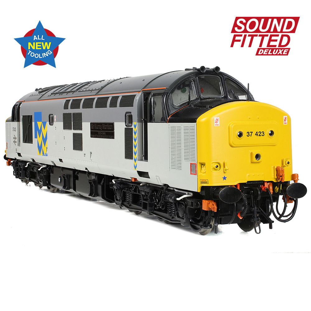 Branchline Class 37/4 Sound Fitted Deluxe Refurbished 37423 'Sir Murray Morrison' BR RF Metals Sector OO Gauge