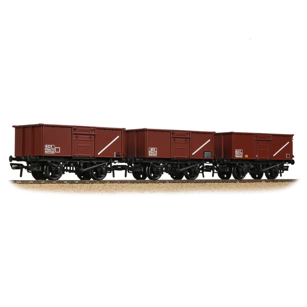 Branchline BR 16T Steel Mineral Top Flap Doors 3-Wagon Pack BR Bauxite (TOPS) OO Gauge