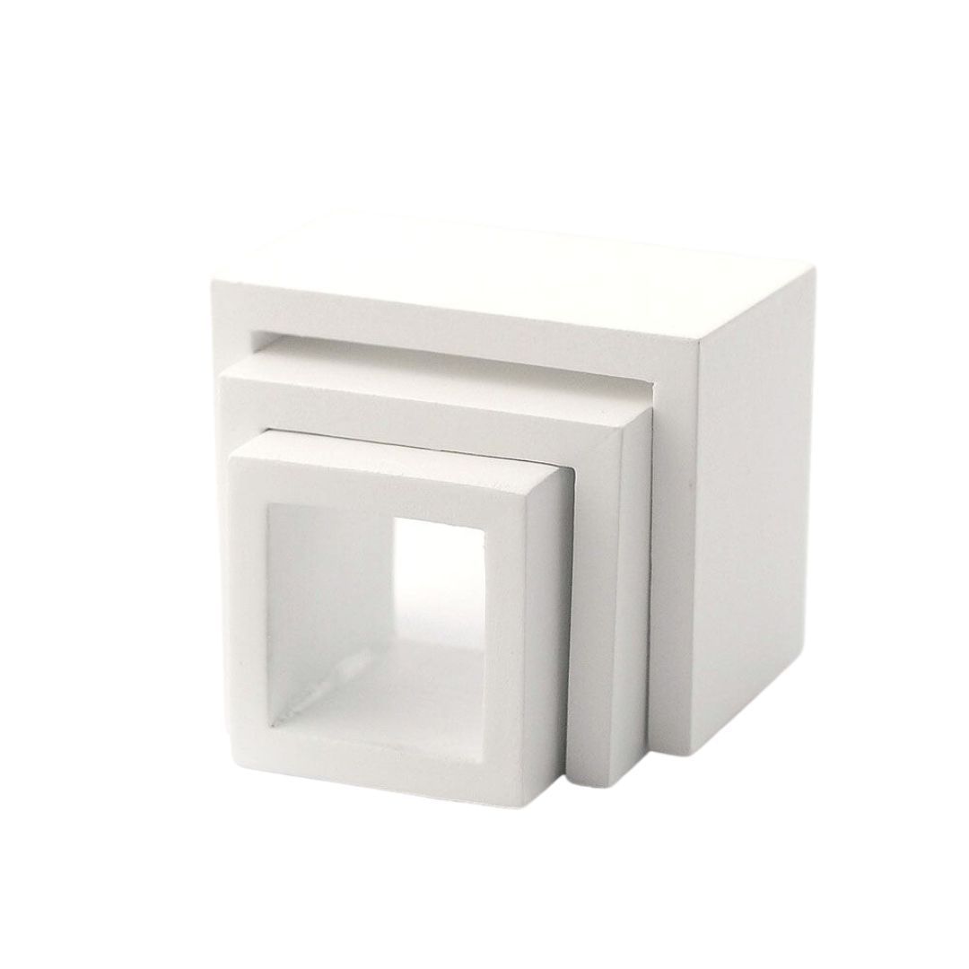 Modern White Nest of Tables for 12th Scale Dolls House