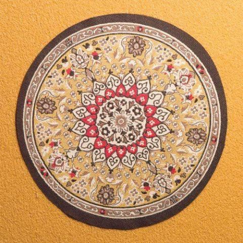Victorian Circular Hearts Rug for 12th Scale Dolls House