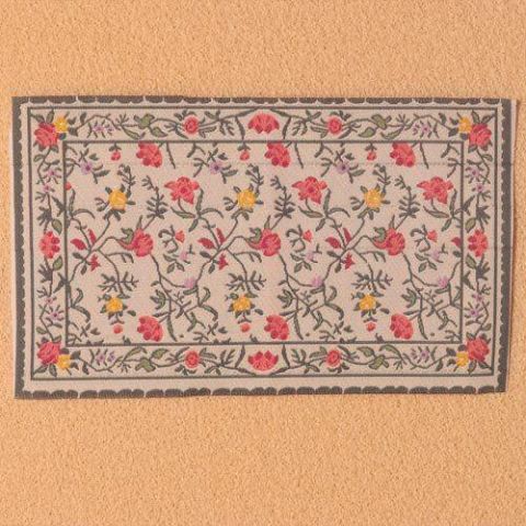 Pretty Floral Rug for 12th Scale Dolls House