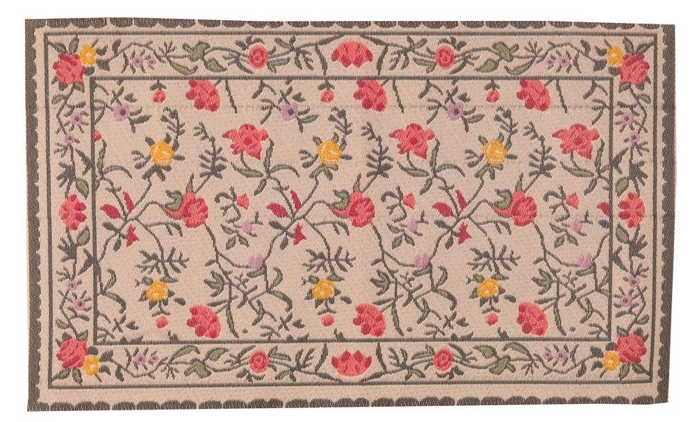 Pretty Floral Rug for 12th Scale Dolls House