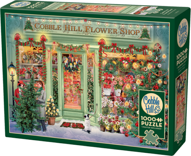 Cobble Hill Christmas Flower Shop 1000 Piece Jigsaw