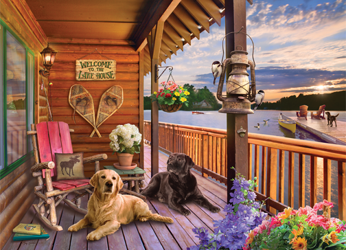 Cobble Hill Welcome To The Lake House 1000 Piece Jigsaw
