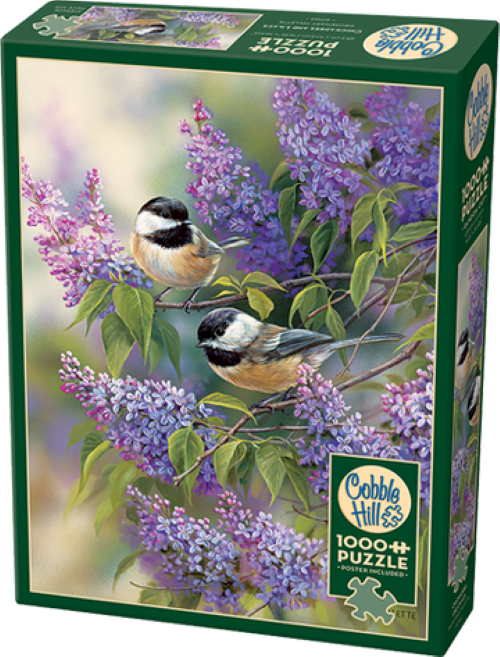 Cobble Hill Chickadees and Lilacs 1000 Piece Jigsaw
