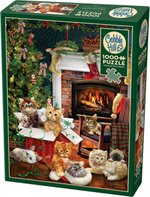 Cobble Hill Christmas Kittens 1000 Piece Jigsaw