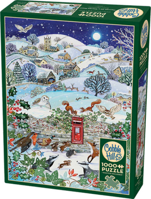 Cobble Hill Village On Winter Night 1000 Piece Jigsaw