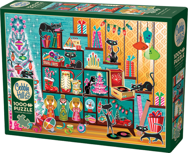 Cobble Hill Christmas Cats 1000 Piece Jigsaw