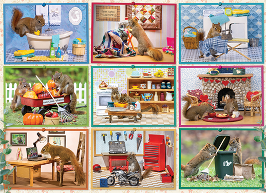 Cobble Hill Squirrels At Home 1000 Piece Jigsaw