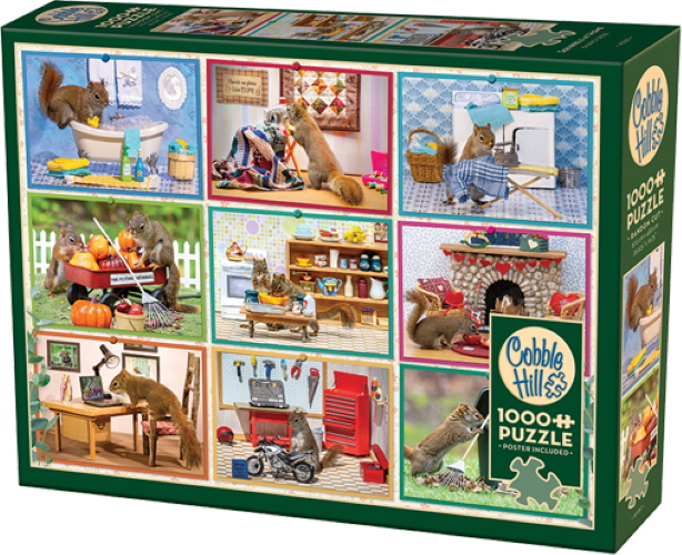Cobble Hill Squirrels At Home 1000 Piece Jigsaw