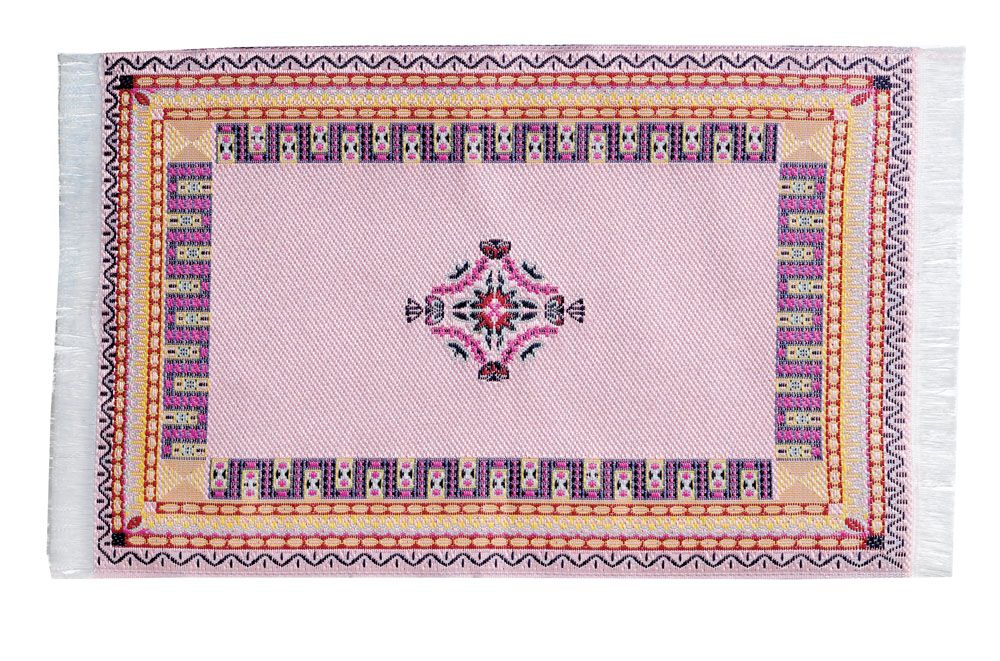 Pink Woven Rug for 12th Scale Dolls House