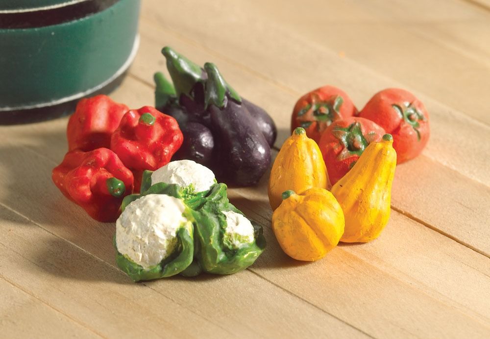 Pack of Five Vegetables for 12th Scale Dolls House
