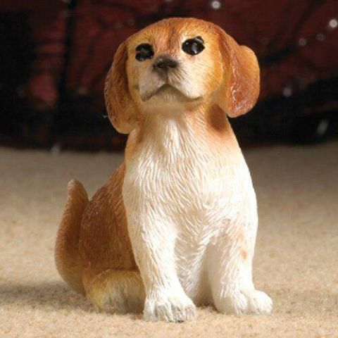 Scoobie the Brown & White Pup for 12th Scale Dolls House